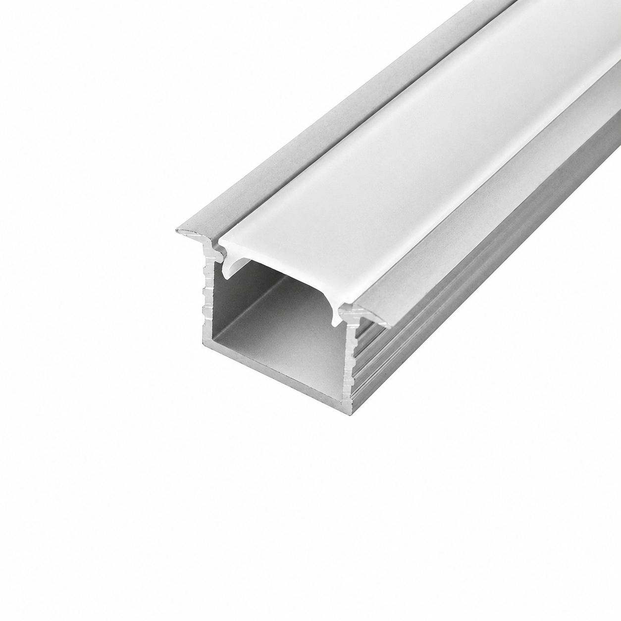 LED profile recessed GROOVE MAXI - 6000mm, silver (anodised)