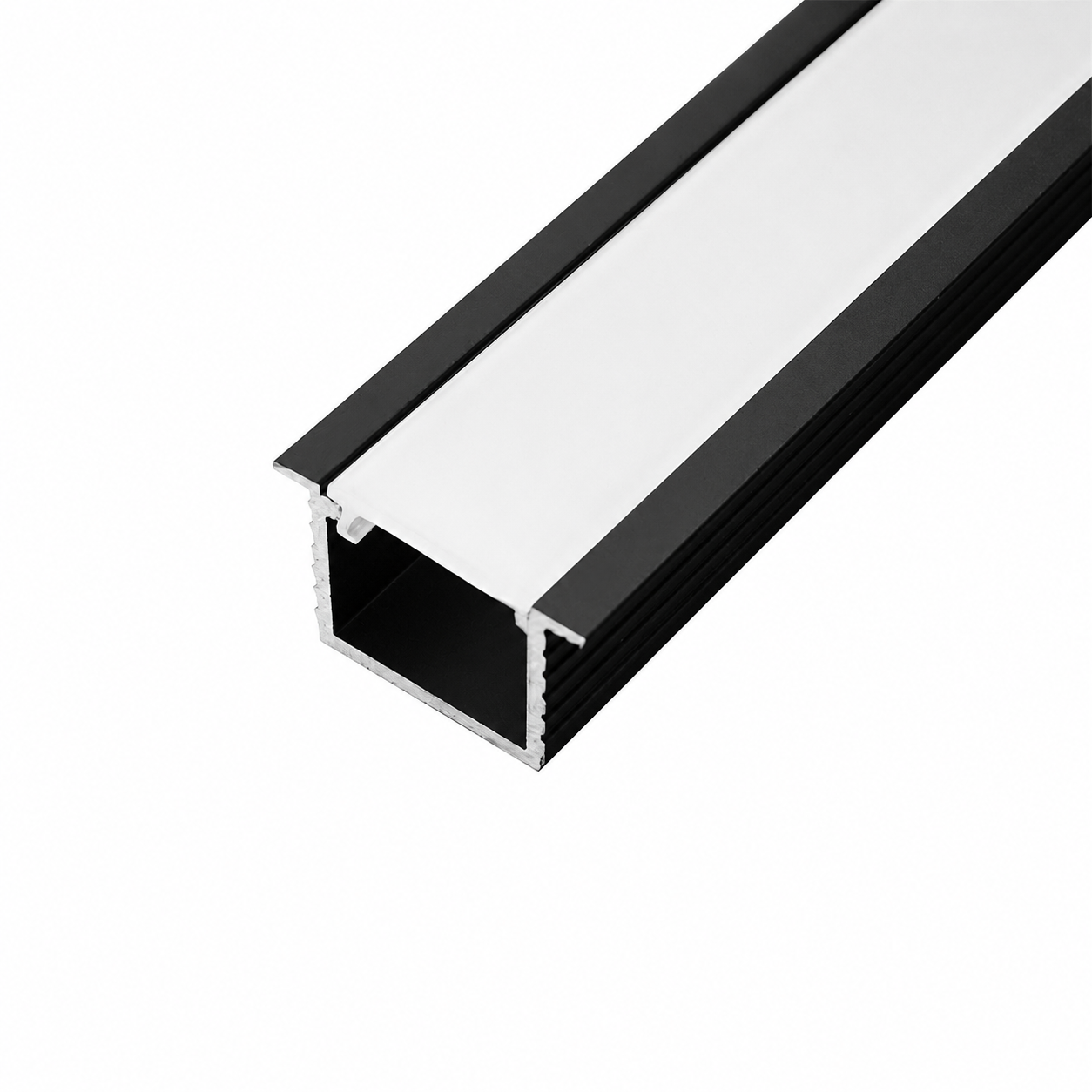 LED profile recessed GROOVE MAXI - 1000mm, Black (anodised)