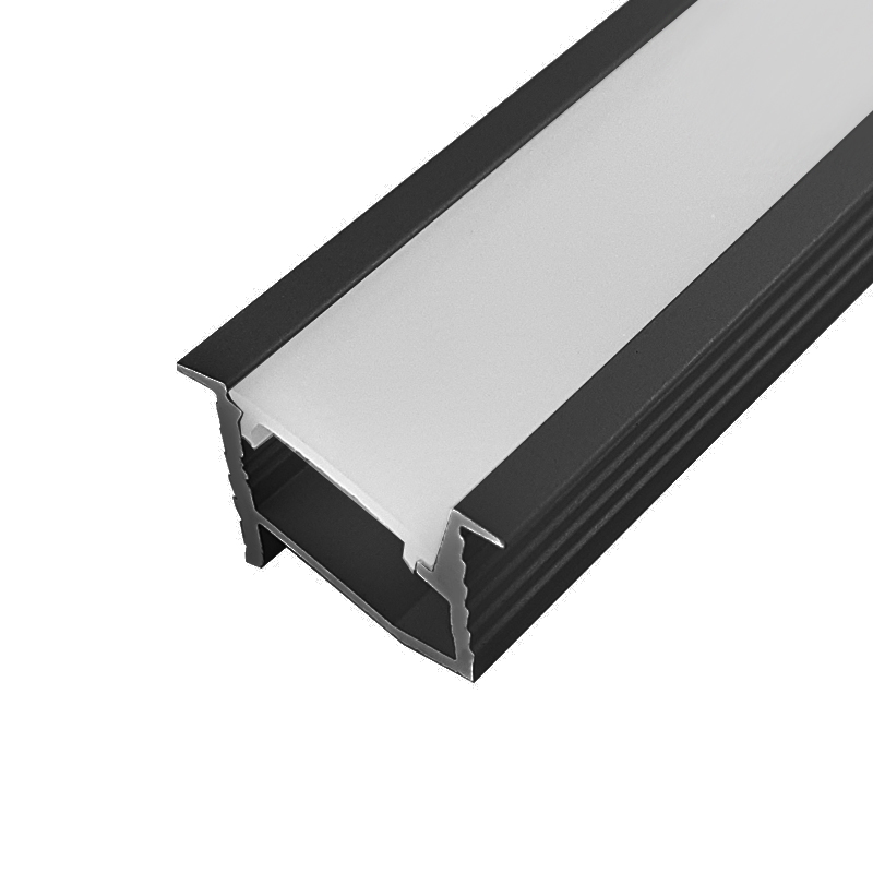 LED profile recessed GROOVE MAXI 70 - 1000mm, Black (anodised)