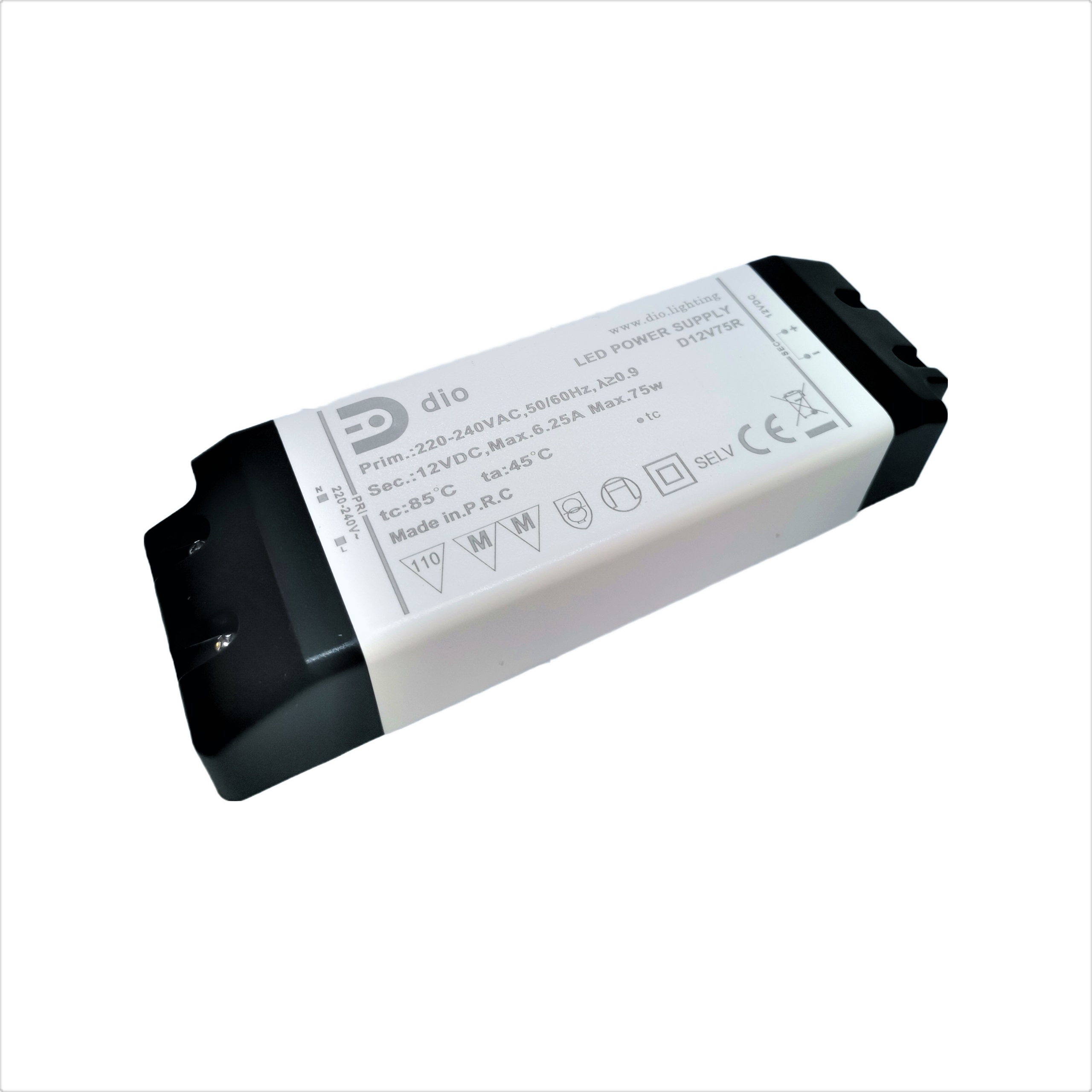 LED power supply 12V, 75W, Regular