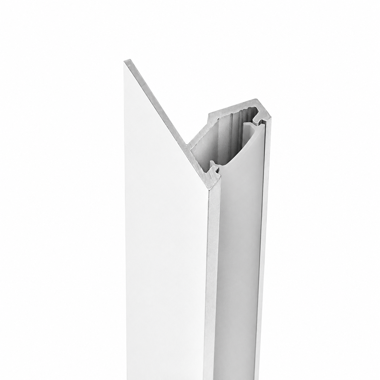 LED profile CORNER SHELF - 2000mm, White (painted)