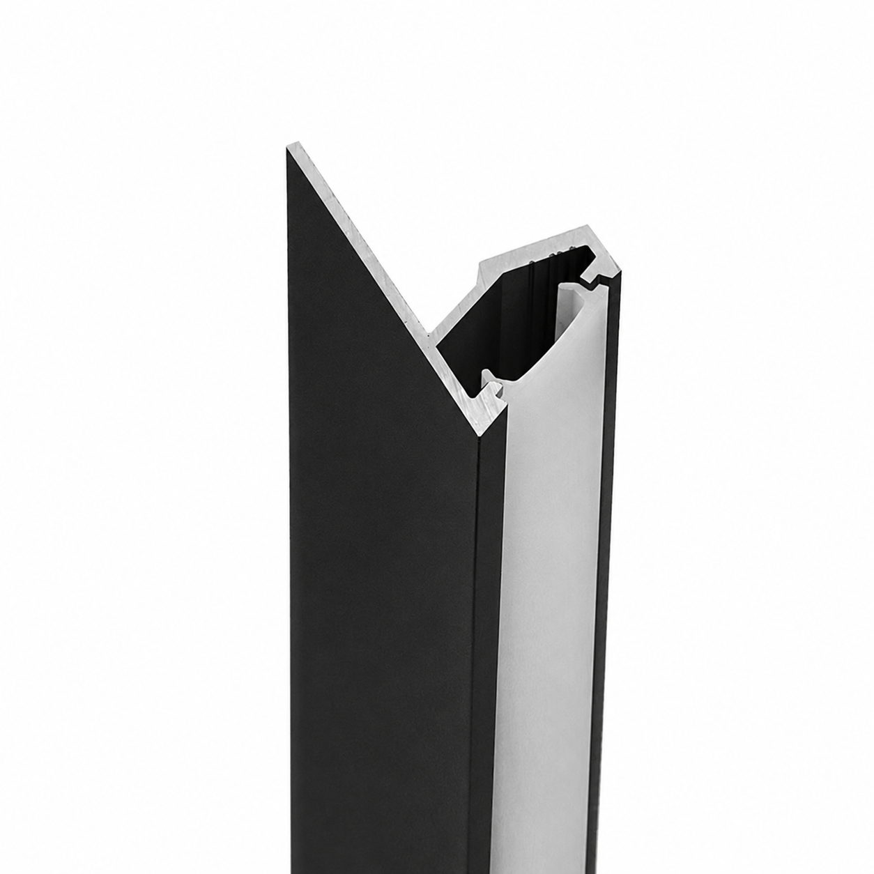 LED profile CORNER SHELF - 1000mm, Black (anodised)