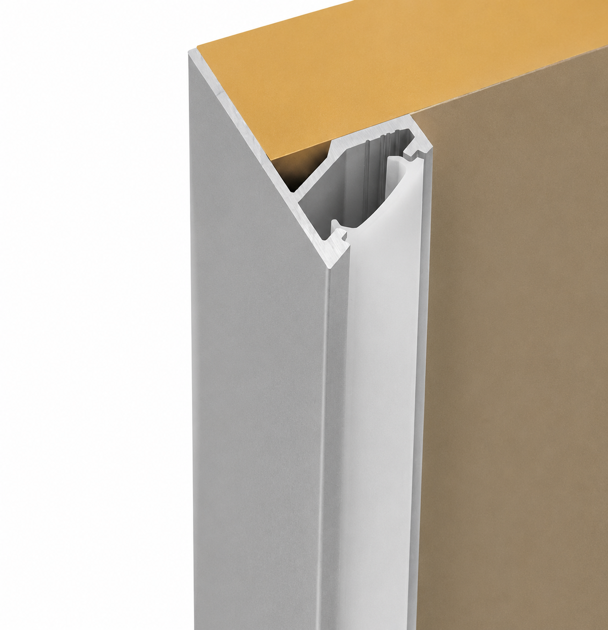 LED profilis kampinis CORNER SHELF - 2000mm, Juoda (anoduota)