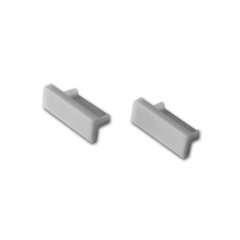 End caps for LED profile SURFACE, grey