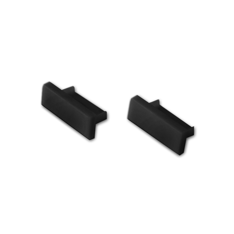 End caps for LED profile SURFACE, black