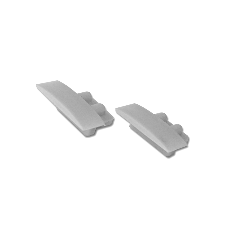 End caps for LED profile GROOVE, grey