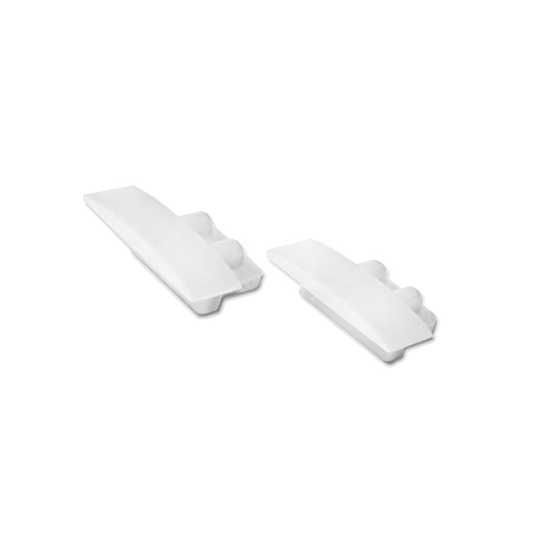 End caps for LED profile GROOVE, white