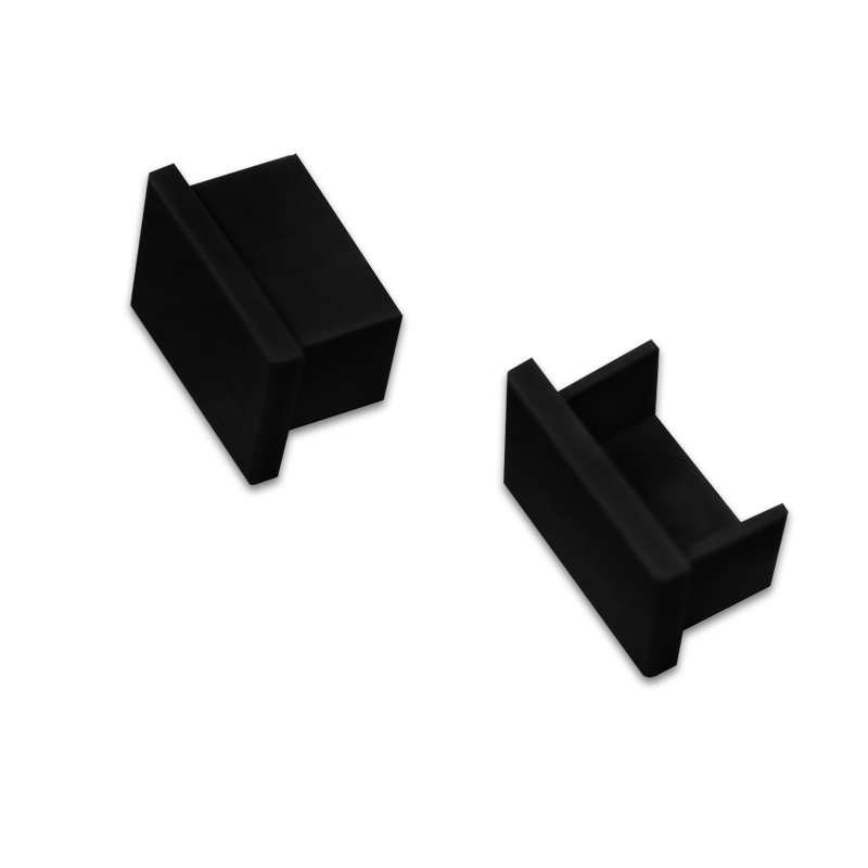 End caps for LED profile SURFACE MAXI, black