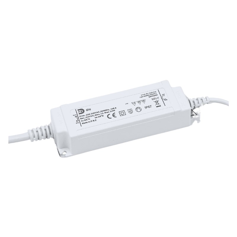 LED power supply 24V, 24W, Waterproof