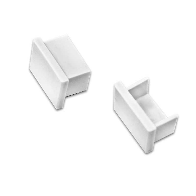 End caps for LED profile GROOVE HIDE, white