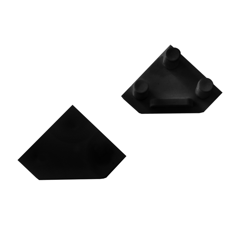 End caps for LED profile CORNER 45, black