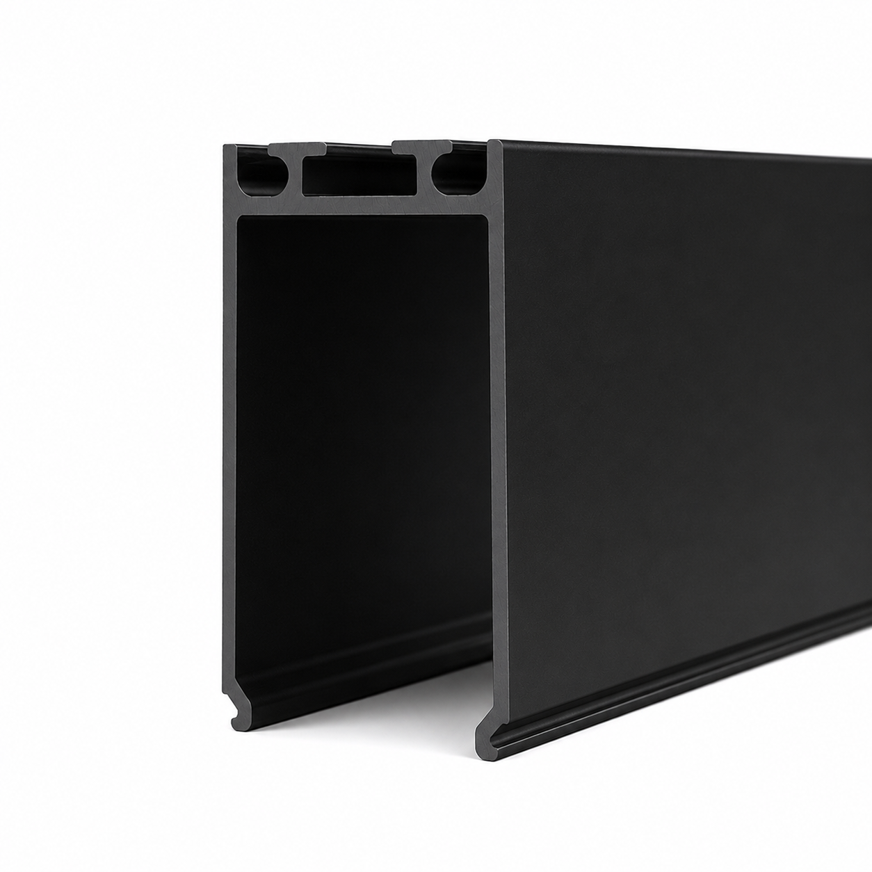 LED profile 23×40 for power supply - 1000mm, black (painted)