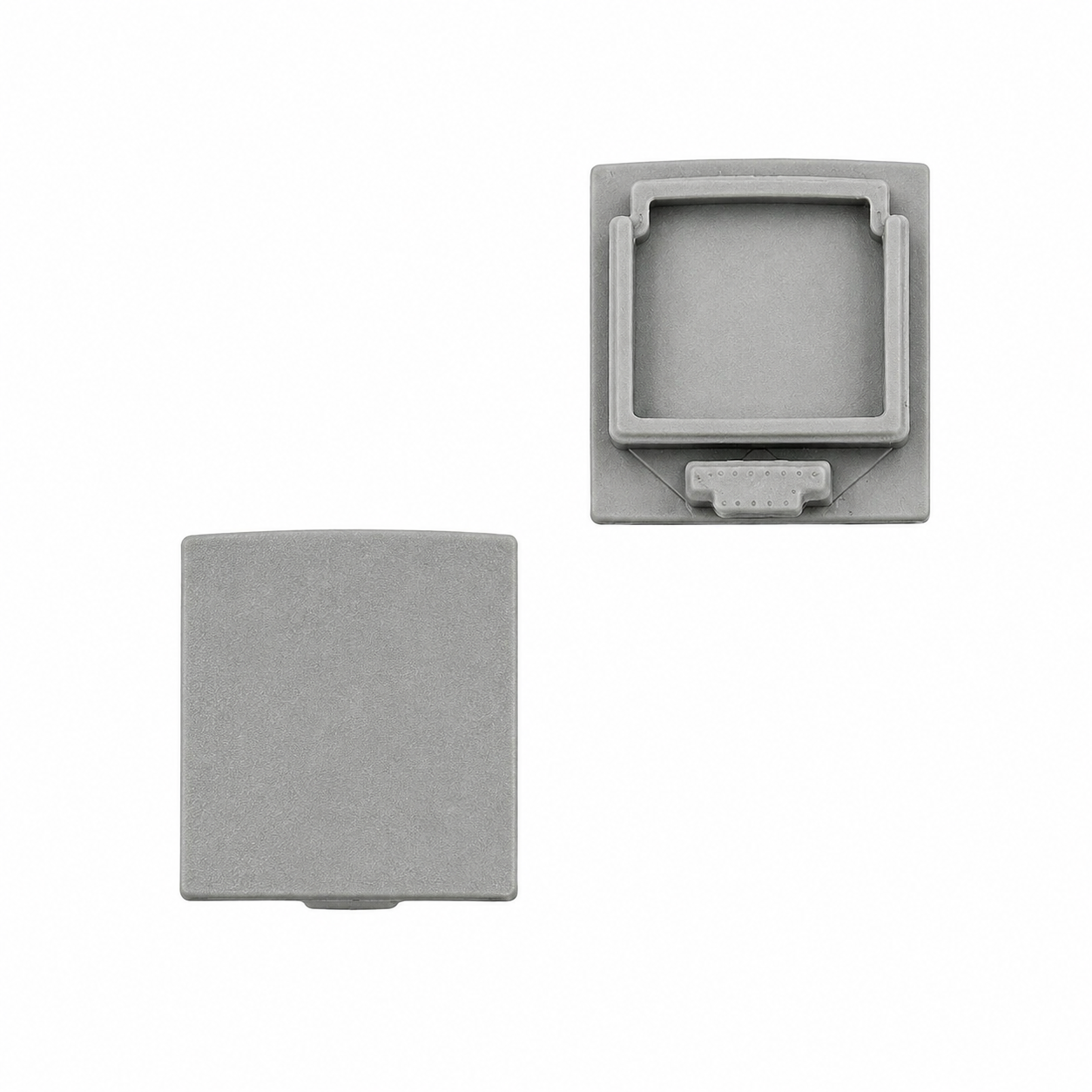 End caps for LED profile 23×23, grey